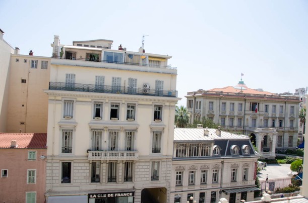 First view from our apartment almost directly across from Musée Masséna.