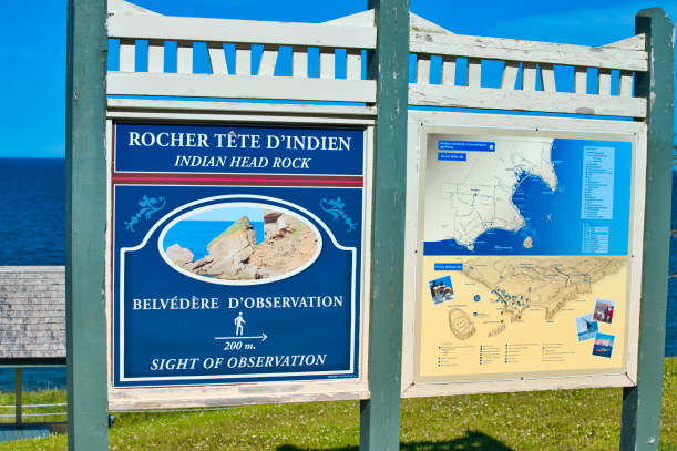 Rocher Tête d'indien, located in the village of Saint-Georges-de-Malbaie, à Pointe-Saint-Pierre, Québec, Canada.
